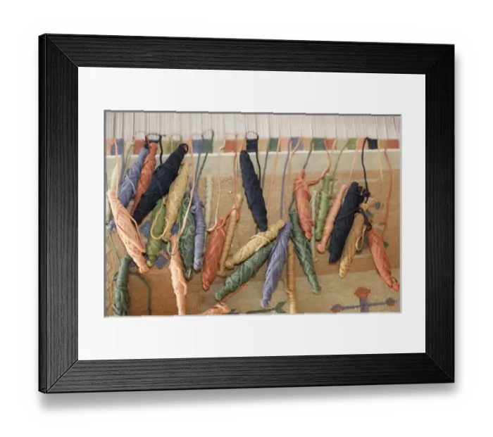 Framed Print : India, Rajasthan, Rug Shop and Merchant Framed Print : India, Rajasthan, Rug Shop and Merchant