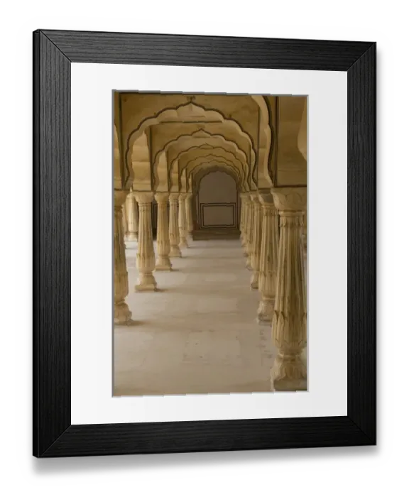 Framed Print : Asia, India, Rajasthan, Jaipur, Amber Fort. Arches Framed Print : Asia, India, Rajasthan, Jaipur, Amber Fort. Arches