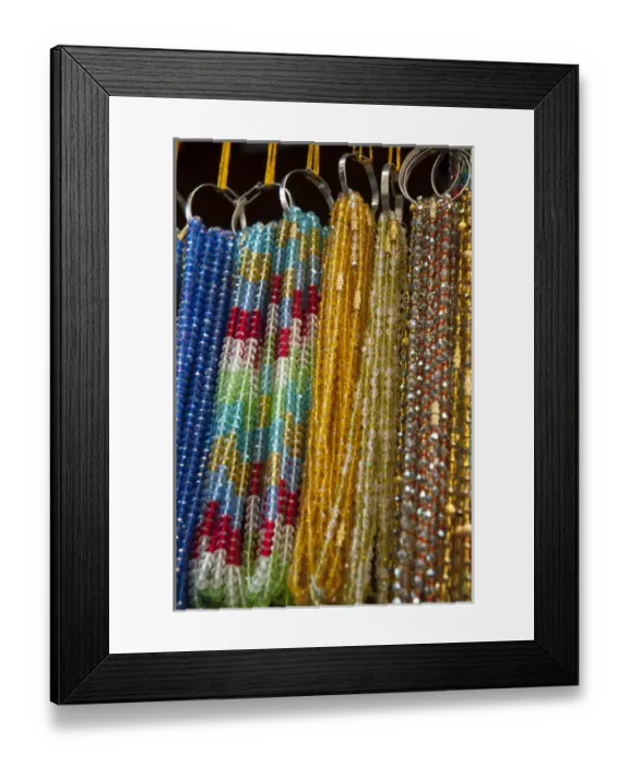 Framed Print : Beads for sale, Pushkar, Rajasthan, India