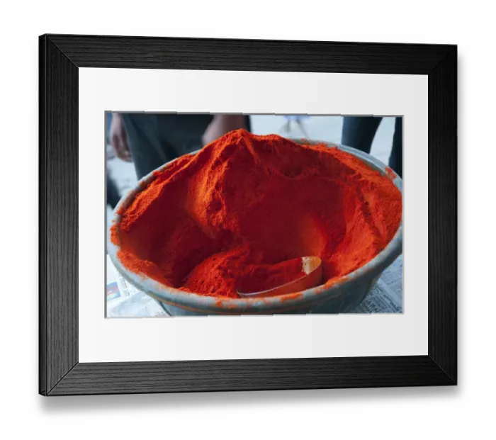 Framed Print : Chili powder, Jojawar, Rajasthan, India Framed Print : Chili powder, Jojawar, Rajasthan, India