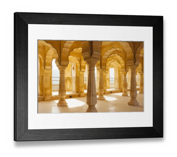 Framed Print : Colonnaded gallery, Amber Fort, Jaipur, Rajasthan, India Framed Print : Colonnaded gallery, Amber Fort, Jaipur, Rajasthan, India