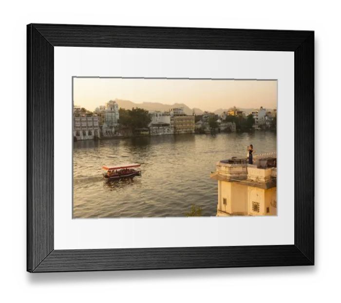 Framed Print : Houses on the shore of Lake Pichola, Udaipur, Rajasthan, India Framed Print : Houses on the shore of Lake Pichola, Udaipur, Rajasthan, India