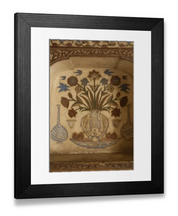 Framed Print : Intricate frescoes, Tomb of Itimad-ud-Daulah (Baby Taj), Agra, Uttar Pradesh, India