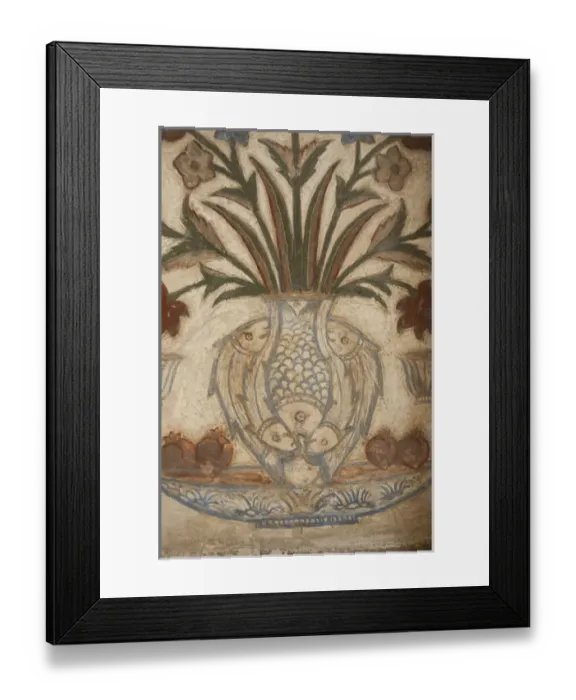 Framed Print : Intricate frescoes, Tomb of Itimad-ud-Daulah (Baby Taj), Agra, Uttar Pradesh, India