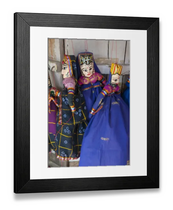 Framed Print : Kathputli, traditional Rajasthani puppets, Pushkar, Rajasthan, India Framed Print : Kathputli, traditional Rajasthani puppets, Pushkar, Rajasthan, India