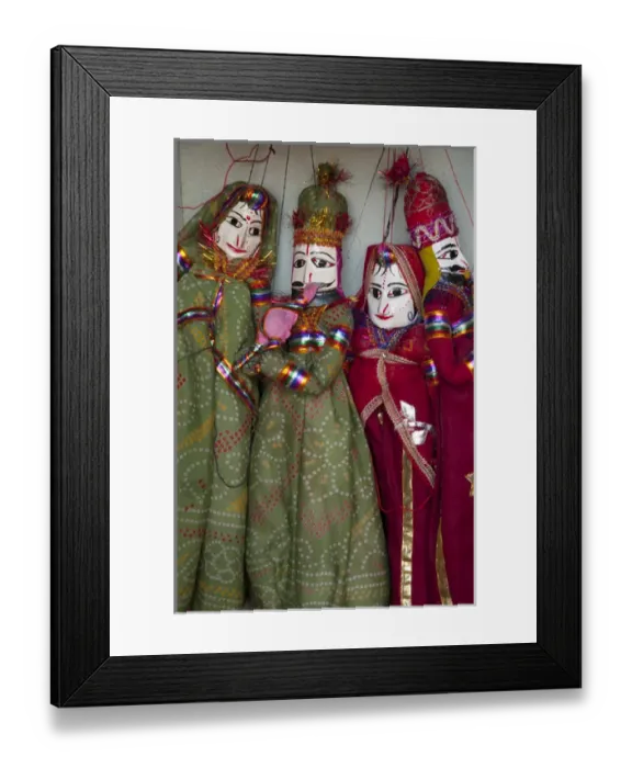 Framed Print : Kathputli, traditional Rajasthani puppets, Pushkar, Rajasthan, India Framed Print : Kathputli, traditional Rajasthani puppets, Pushkar, Rajasthan, India