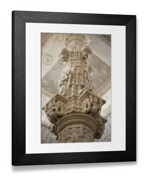 Framed Print : Ornately carved column, Jain Temple, Ranakpur, Rajasthan, India Framed Print : Ornately carved column, Jain Temple, Ranakpur, Rajasthan, India