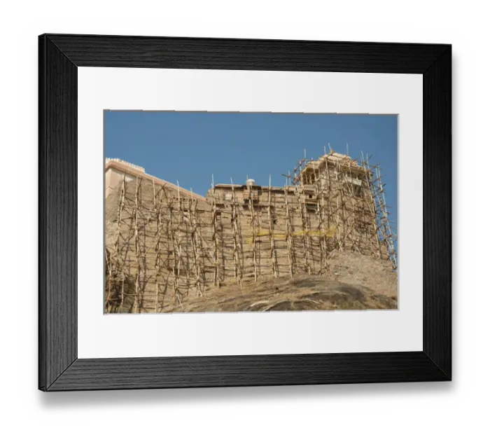 Framed Print : Scaffolding made of tree branches, Kumbhalgarh Fort, Kumbhalgarh, Rajasthan, India Framed Print : Scaffolding made of tree branches, Kumbhalgarh Fort, Kumbhalgarh, Rajasthan, India