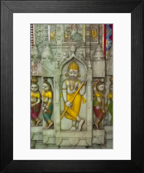 Framed Print : Shree Laxmi Narihan Ji Hindu Temple, Jaipur, Rajasthan, India
