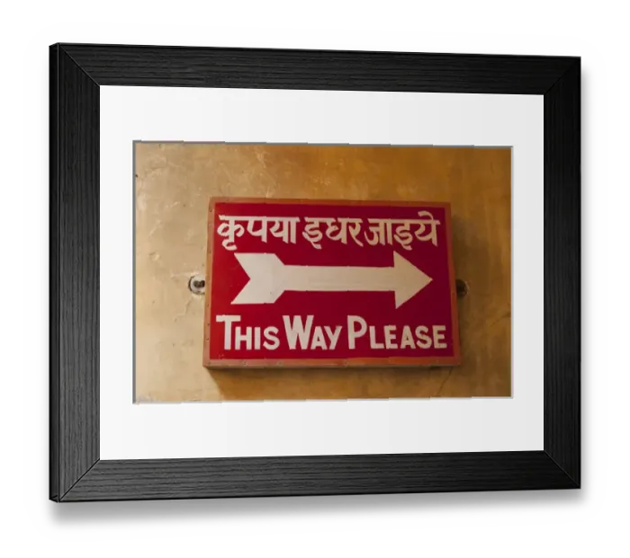 Framed Print : Sign in Hindi and English, City Palace, Udaipur, Rajasthan, India Framed Print : Sign in Hindi and English, City Palace, Udaipur, Rajasthan, India