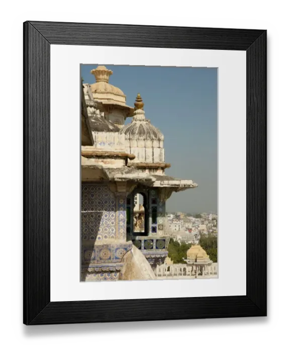 Framed Print : View from the City Palace, Udaipur, Rajasthan, India