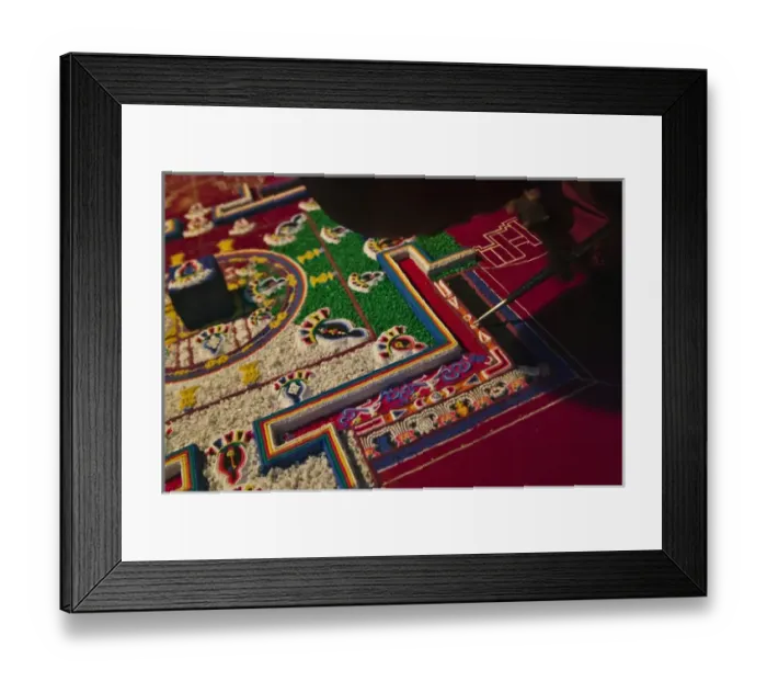 Framed Print : Buddhist Monastery, painting Framed Print : Buddhist Monastery, painting