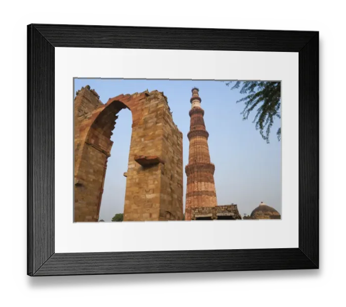 Framed Print : Qutb Minar and its monuments (UNESCO World Heritage site), Delhi, India Framed Print : Qutb Minar and its monuments (UNESCO World Heritage site), Delhi, India