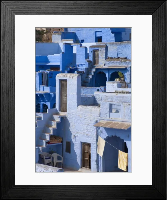 Framed Print : Traditional blue painted house, Jodphur, Rajasthan, India Framed Print : Traditional blue painted house, Jodphur, Rajasthan, India