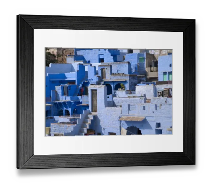 Framed Print : Traditional blue painted house, Jodphur, Rajasthan, India Framed Print : Traditional blue painted house, Jodphur, Rajasthan, India