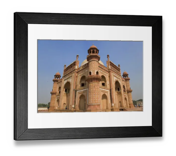 Framed Print : Humayuns Tomb and Charbagh, surrounding gardens, Delhi, India
