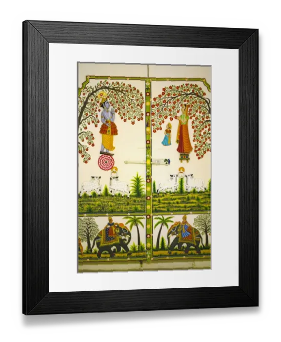 Framed Print : Mural inside City Palace, Udaipur, Rajasthan, India Framed Print : Mural inside City Palace, Udaipur, Rajasthan, India