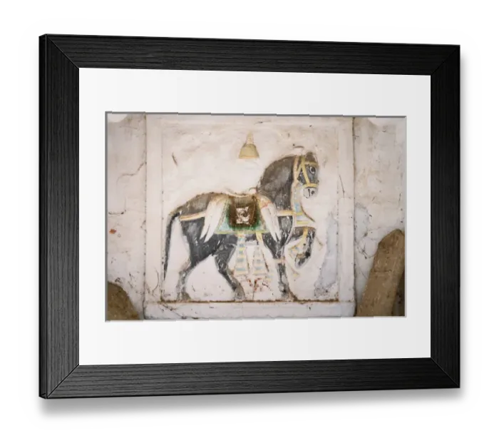 Framed Print : Mural of horse inside Ghanerao Castle, Ghanerao, Rajasthan, India Framed Print : Mural of horse inside Ghanerao Castle, Ghanerao, Rajasthan, India
