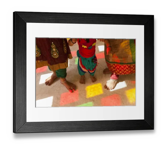 Framed Print : Stained glass window reflection on floor & feet, Chandra Mahal (City Palace), Jaipur Framed Print : Stained glass window reflection on floor & feet, Chandra Mahal (City Palace), Jaipur