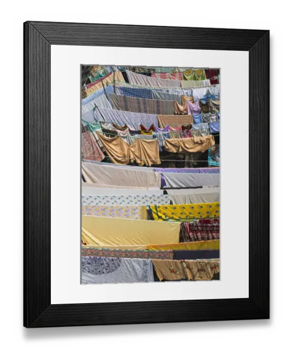 Framed Print : Dhobi Ghat, the world st largest outdoor laundry, Mumbai, India