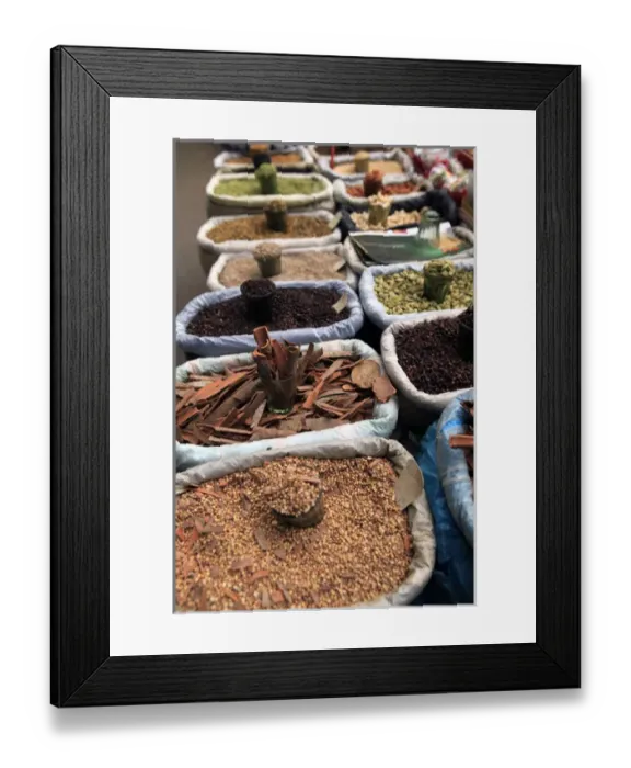 Framed Print : Asia, India, Darjeeling. Spices and snacks of the Himalayan region of Darjeeling Framed Print : Asia, India, Darjeeling. Spices and snacks of the Himalayan region of Darjeeling