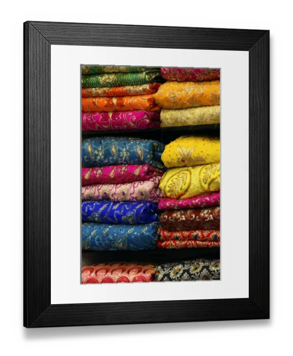 Framed Print : Asia, India, Delhi. Colorful Sari Shop in Old Delhi Framed Print : Asia, India, Delhi. Colorful Sari Shop in Old Delhi