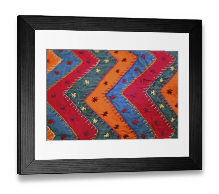 Framed Print : Asia, India. Jaipur. Traditional Indian Textile