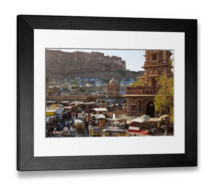 Framed Print : Market square, Jaisalmer, Rajasthan, India