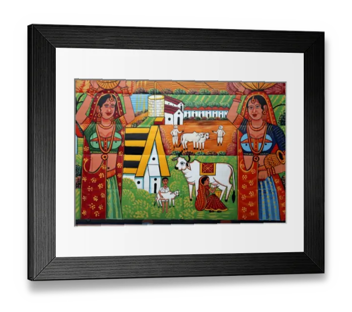 Framed Print : Asia, India, Jaipur. The wooden sides of a truck painted with a bright and colorful Framed Print : Asia, India, Jaipur. The wooden sides of a truck painted with a bright and colorful
