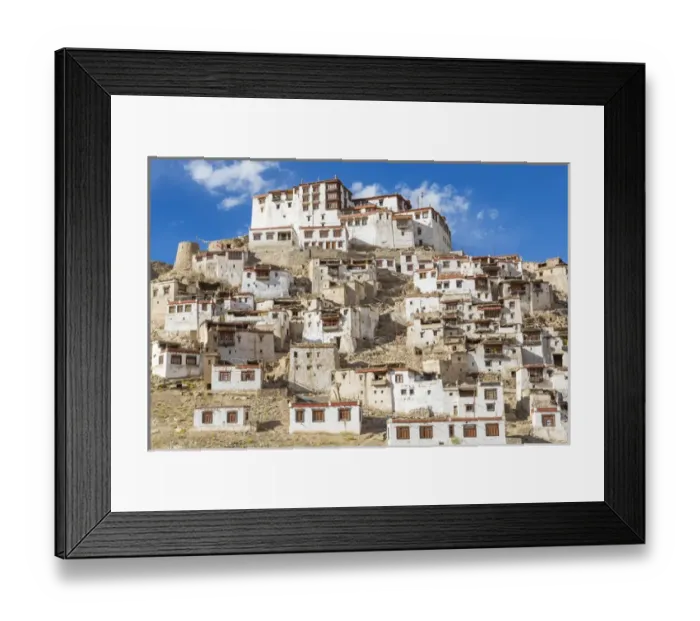 Framed Print : Chemre or Chemrey Village & monastery, nr Leh, Ladakh, India