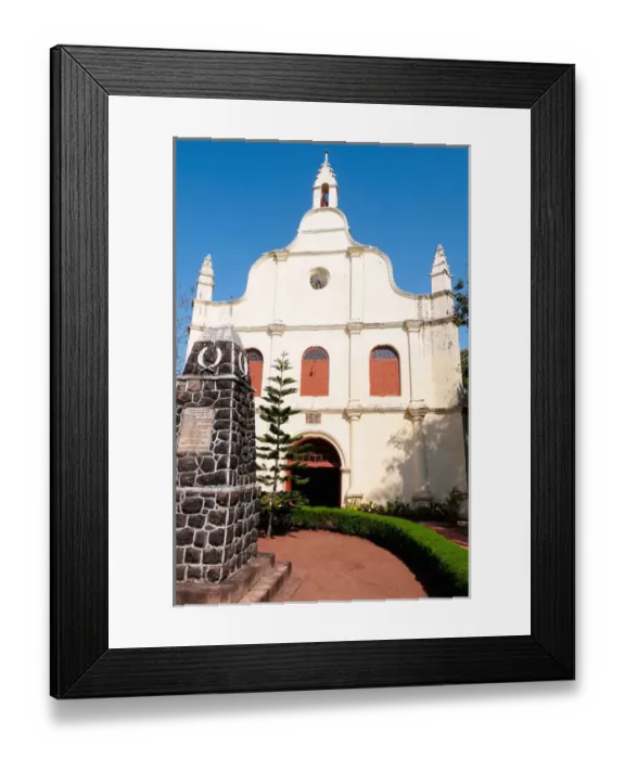Framed Print : Asia, India, Kerala, Kochi (Cochin). St. Francis Church