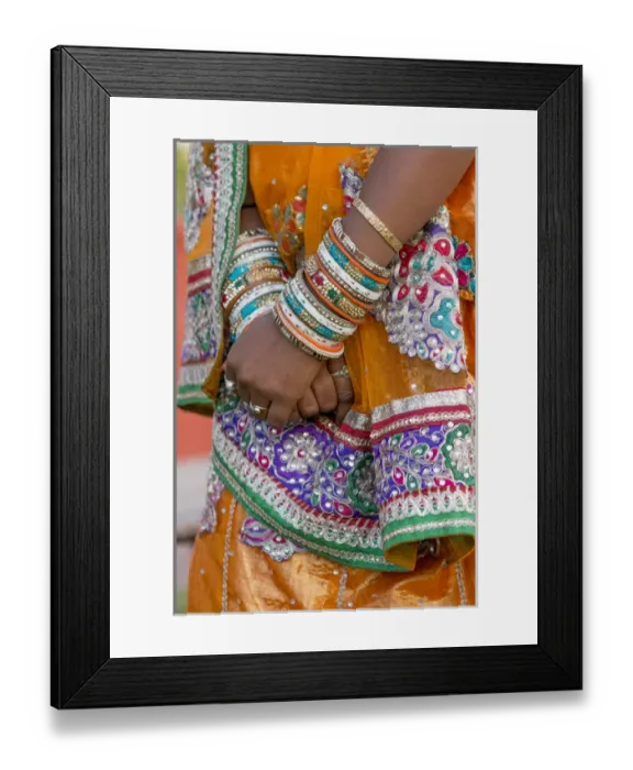 Framed Print : Colorful wedding costumes and sari. Model release. Pink City. Jaipur. Rajasthan. India