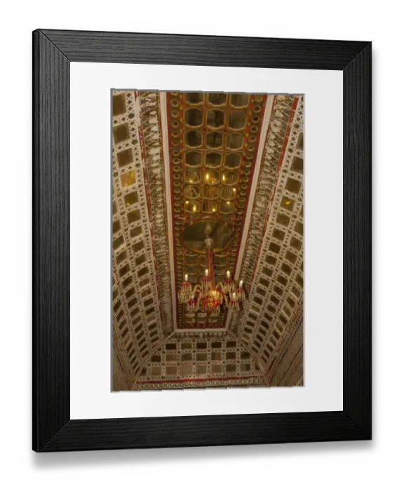 Framed Print : Ceiling. Palace of Flowers. Moti Mahal. Phool Mahal. Mehrangarh Fort. 10th century