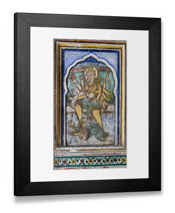 Framed Print : Wall mural. Pink City. Jaipur. Rajasthan. India Framed Print : Wall mural. Pink City. Jaipur. Rajasthan. India