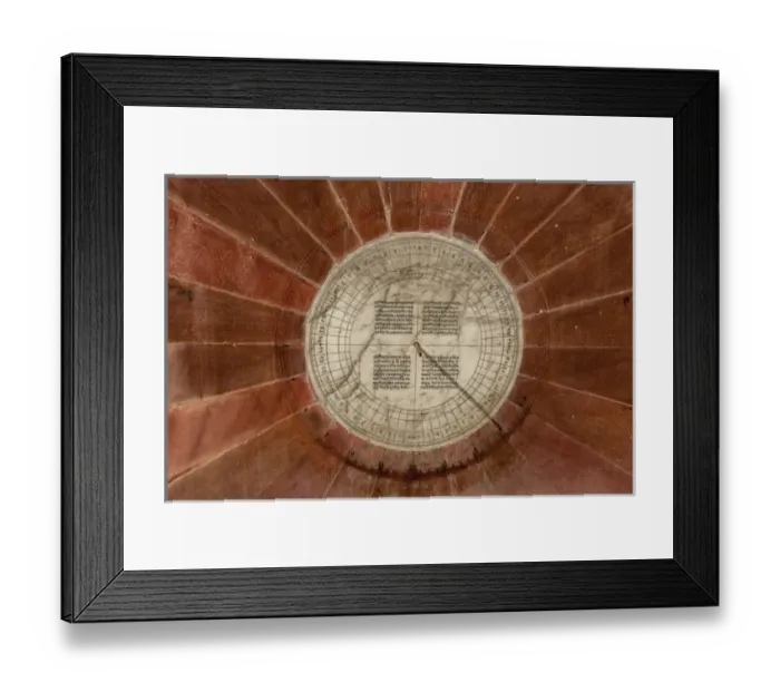 Framed Print : Small sundial. Jantar Mantar. Astronomy observatory. Jaipur. Rajasthan. India