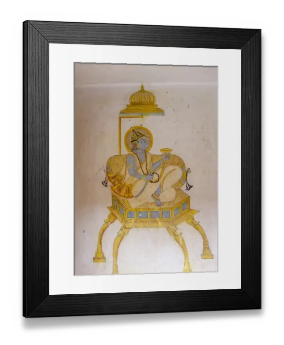 Framed Print : Mural. Mehrangarh Fort. 10th century. Jodhpur. Rajasthan. India