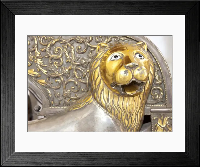 Framed Print : Lion cart. Museum at Mehrangarh Fort. 10th century. Jodhpur. Rajasthan. India Framed Print : Lion cart. Museum at Mehrangarh Fort. 10th century. Jodhpur. Rajasthan. India