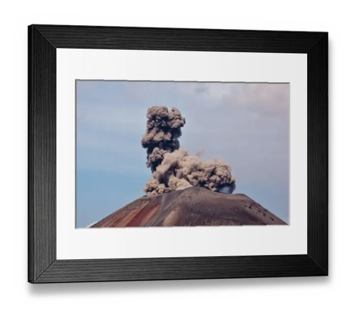 Framed Print : Indonesia, Sumatra, Java, Anak Krakatau. Smoke escaping from active volcano Anak Krakatau Framed Print : Indonesia, Sumatra, Java, Anak Krakatau. Smoke escaping from active volcano Anak Krakatau