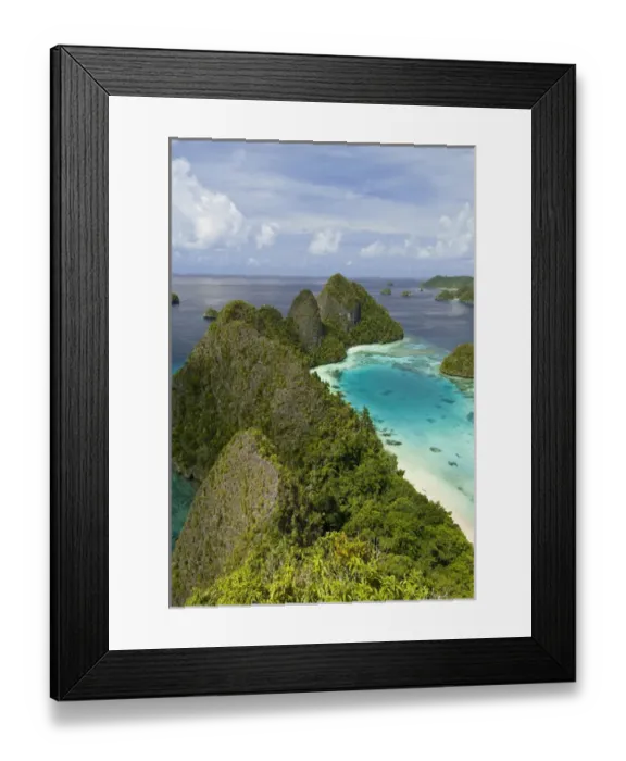 Framed Print : Indonesia, New Guinea Island, Raja Ampat. Scenic of islands covered with vegetation Framed Print : Indonesia, New Guinea Island, Raja Ampat. Scenic of islands covered with vegetation