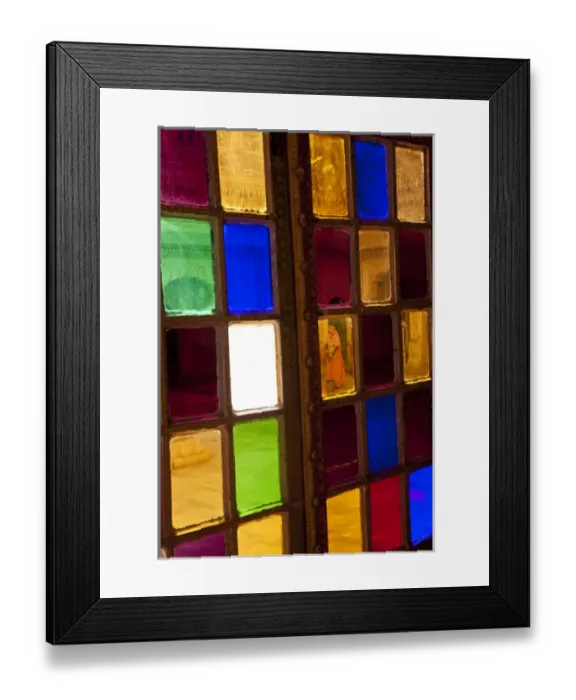 Framed Print : Stained glass windows, Meherangarh Fort, Jodhpur, Rajasthan, India Framed Print : Stained glass windows, Meherangarh Fort, Jodhpur, Rajasthan, India