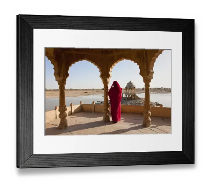 Framed Print : Ghat on Lake Gadisar, Jaisalmer, Rajasthan, India Framed Print : Ghat on Lake Gadisar, Jaisalmer, Rajasthan, India