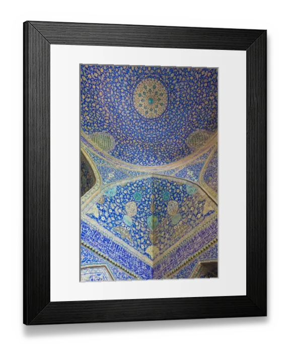 Framed Print : Iran, Central Iran, Esfahan, Naqsh-e Jahan Imam Square, Royal Mosque, interior mosaic Framed Print : Iran, Central Iran, Esfahan, Naqsh-e Jahan Imam Square, Royal Mosque, interior mosaic