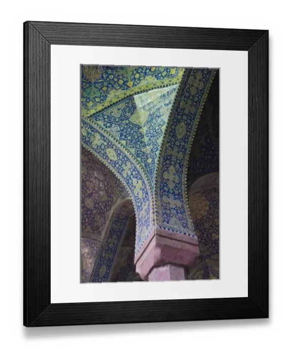 Framed Print : Iran, Central Iran, Esfahan, Naqsh-e Jahan Imam Square, Royal Mosque, interior mosaic Framed Print : Iran, Central Iran, Esfahan, Naqsh-e Jahan Imam Square, Royal Mosque, interior mosaic