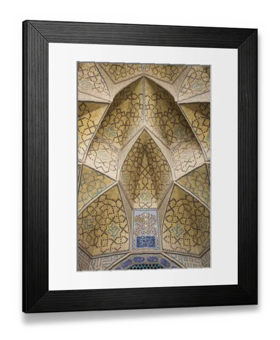 Framed Print : Iran, Central Iran, Esfahan, Jameh Mosque, interior detail Framed Print : Iran, Central Iran, Esfahan, Jameh Mosque, interior detail