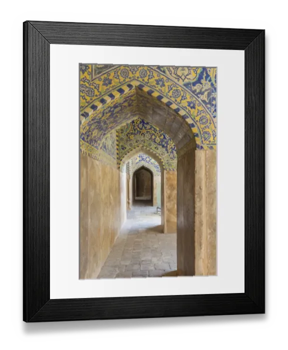 Framed Print : Iran, Central Iran, Esfahan, Naqsh-e Jahan Imam Square, Royal Mosque, interior mosaic