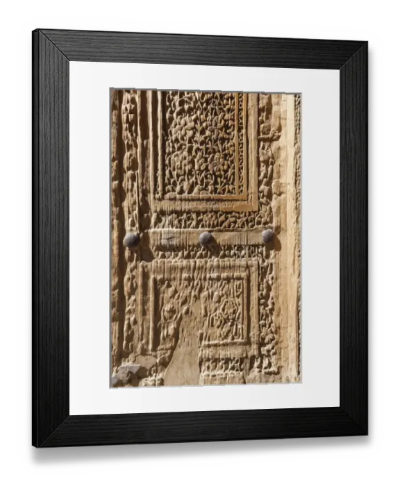 Framed Print : Iran, Central Iran, Natanz, Jameh Mosque, old door Framed Print : Iran, Central Iran, Natanz, Jameh Mosque, old door