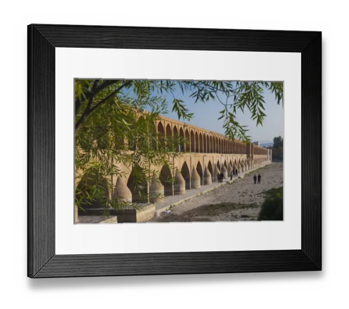 Framed Print : Iran, Central Iran, Esfahan, Si-o-Seh Bridge, late afternoon Framed Print : Iran, Central Iran, Esfahan, Si-o-Seh Bridge, late afternoon