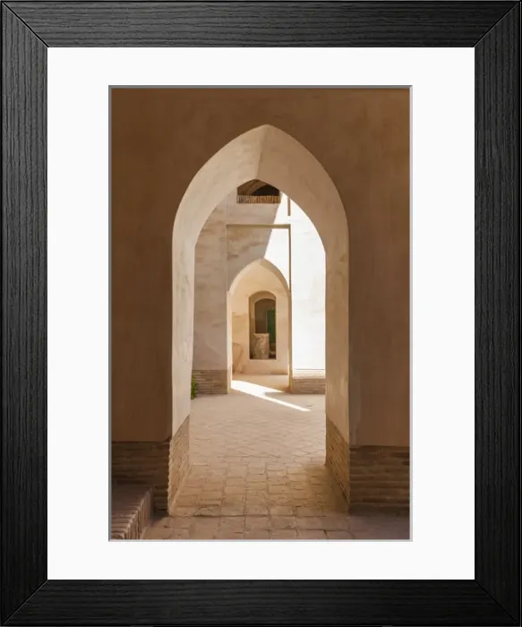 Framed Print : Iran, Central Iran, Natanz, Jameh Mosque, arches
