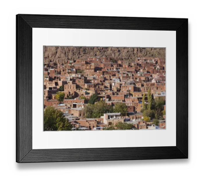 Framed Print : Iran, Central Iran, Abyaneh, elevated village view Framed Print : Iran, Central Iran, Abyaneh, elevated village view