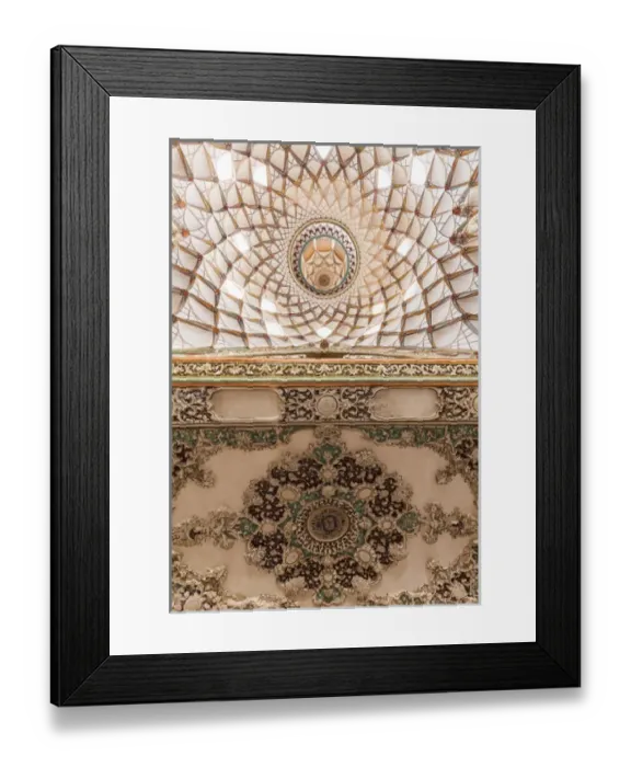 Framed Print : Iran, Central Iran, Kashan, Khan-e Boroujerdi, traditional carpet merchants house Framed Print : Iran, Central Iran, Kashan, Khan-e Boroujerdi, traditional carpet merchants house